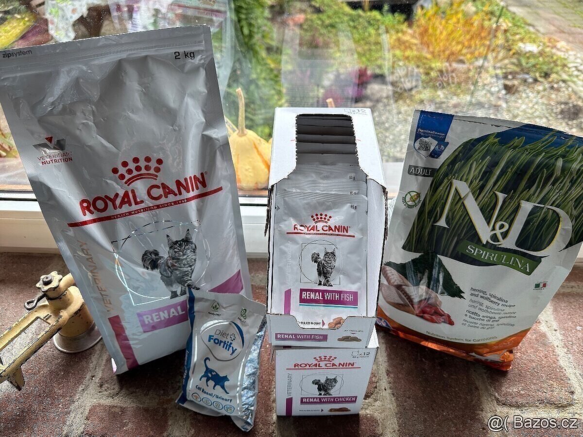 Dieta pro kočky, ledviny, trávení, granule, Farmina, RC