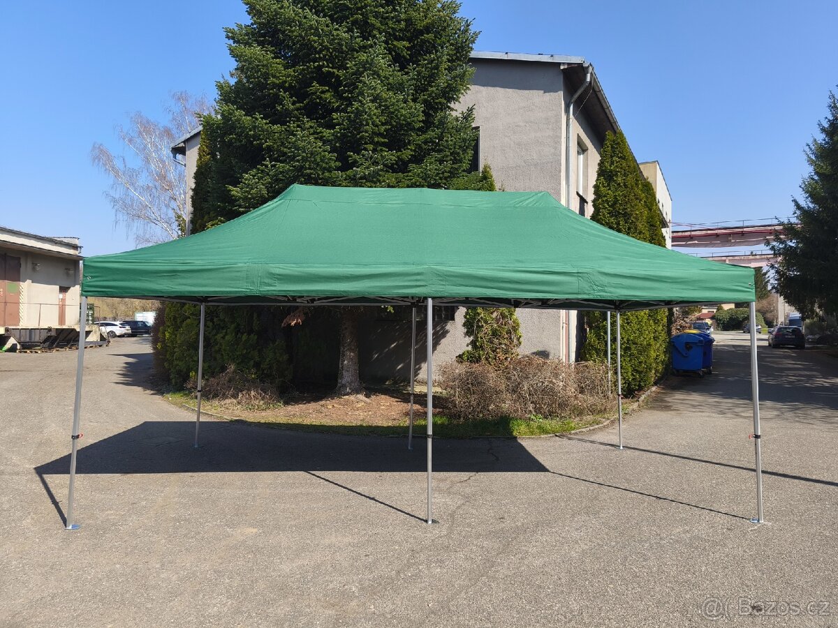 Nůžkový párty stan 6x3 m, hliníkový hexagon 42mm