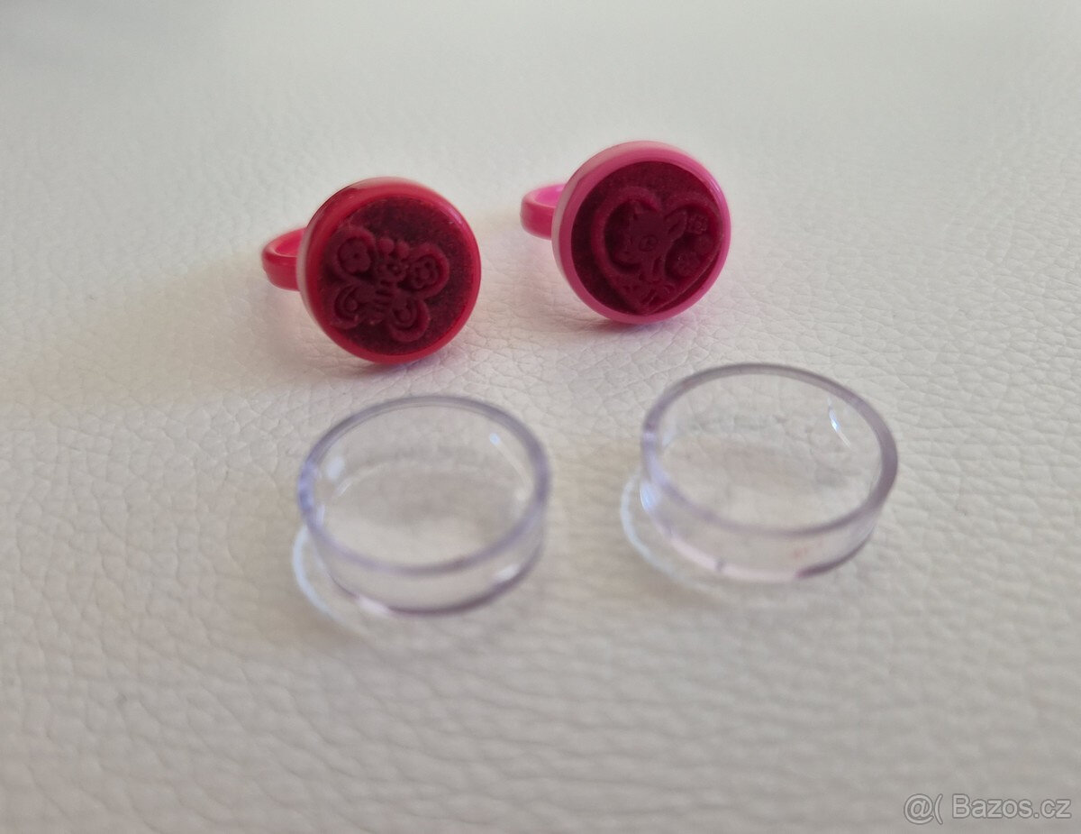 Razítkovací prstýnek prstýnky razítko pečeť motýlek koloušek