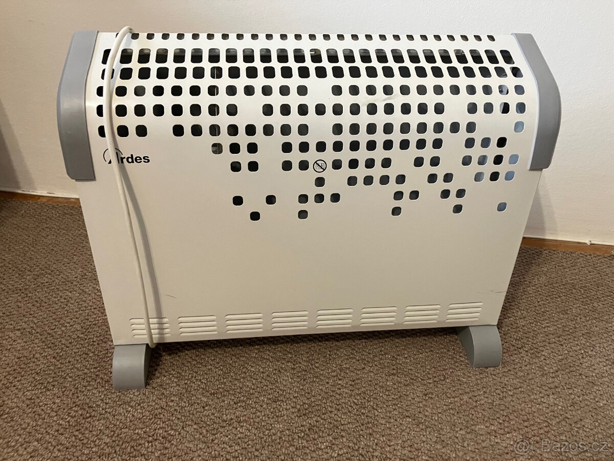 Teplovzdušný konvektor Ardes, šedý, 1800W, termostat