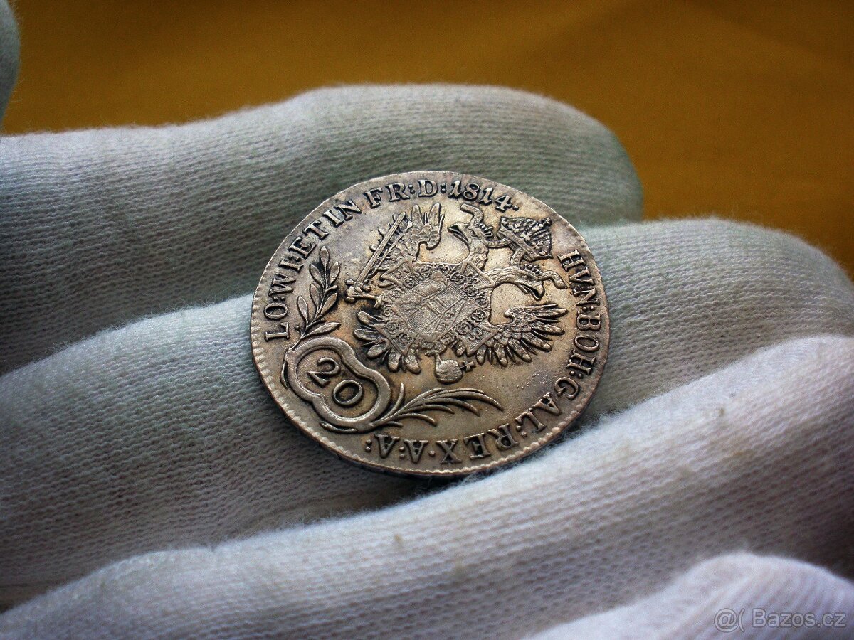 Stříbrný 20 Krejcar 1814