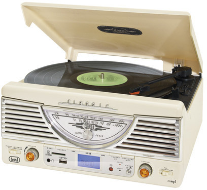 Gramofon Trevi TT 1062/WH Retro music system,MP3/SD/USB