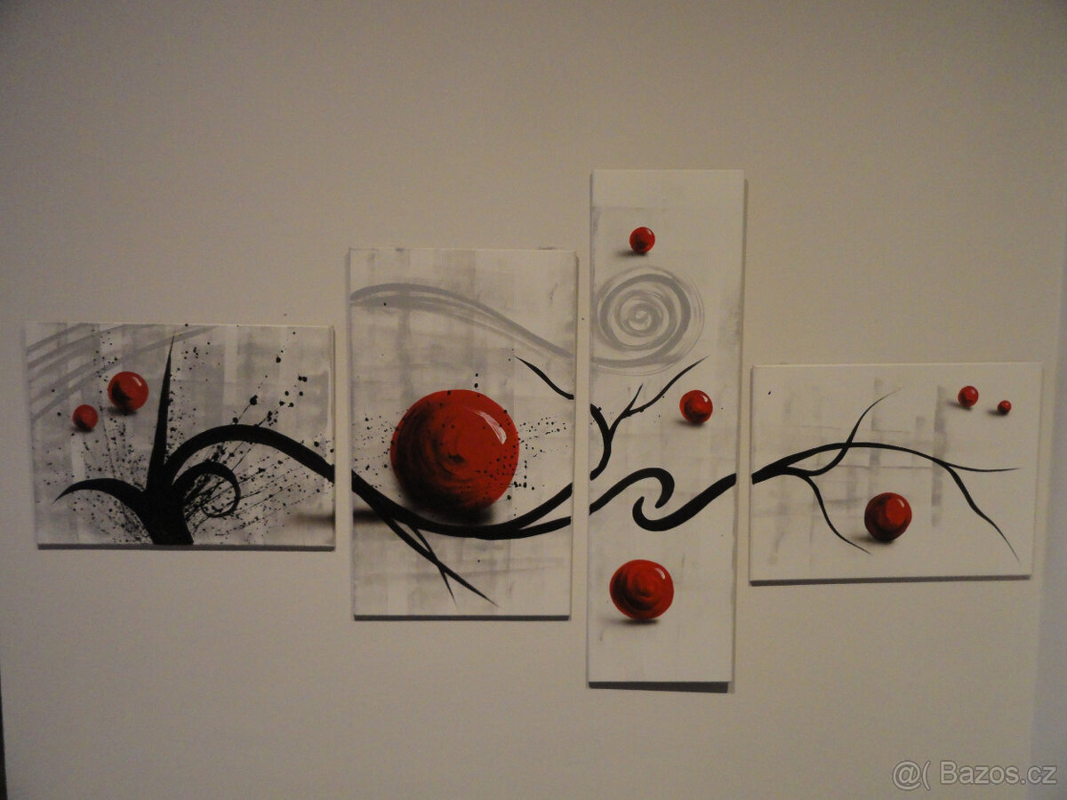 Obraz malovaný na dřevo 135 x 70 cm