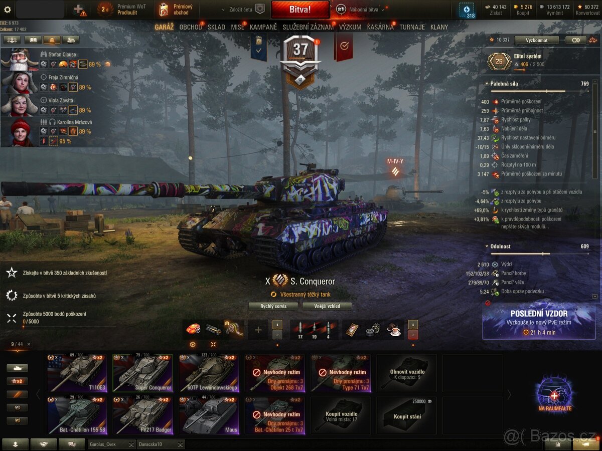 World of Tanks účet 40.000bonů SLEVA