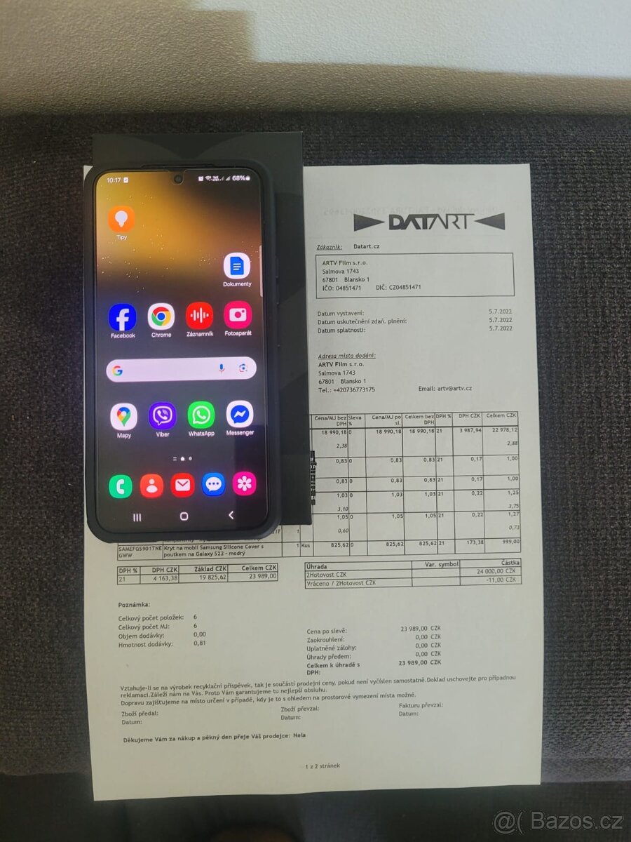 Samsung galaxy s22 top stav