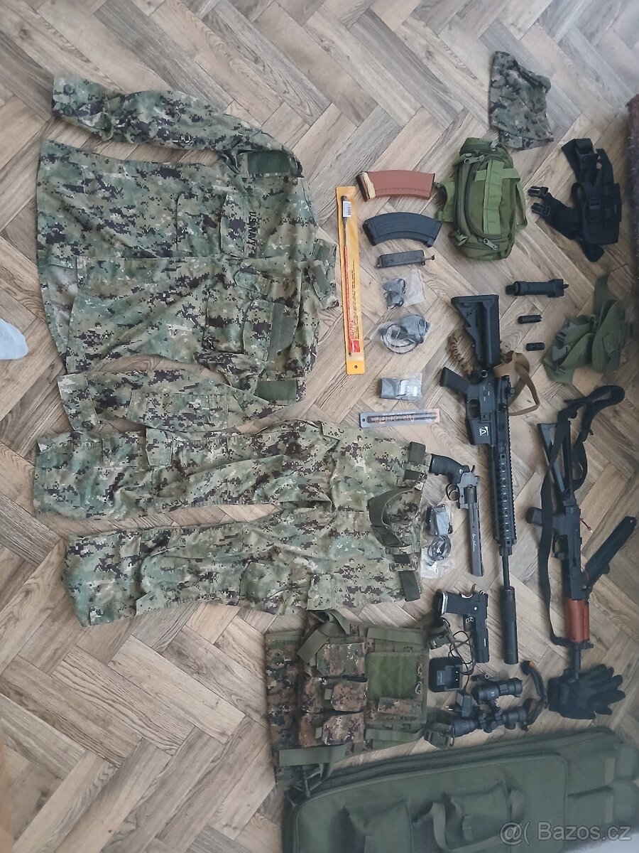 Prodám airsoftové vybavení- ideálně pro začátečníky