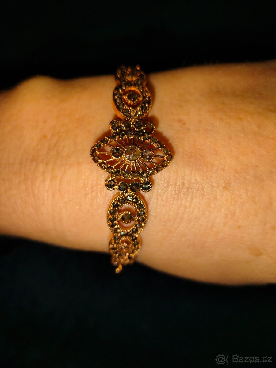 Stary naramok Diamanty Vintage Rucna pilka