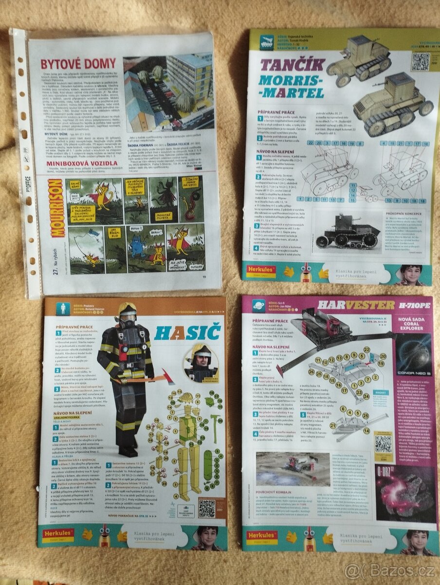 modely z časopisu ABC + plakáty