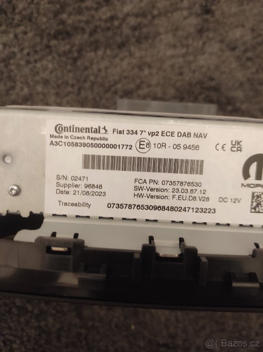 Radio navigace Fiat 500X