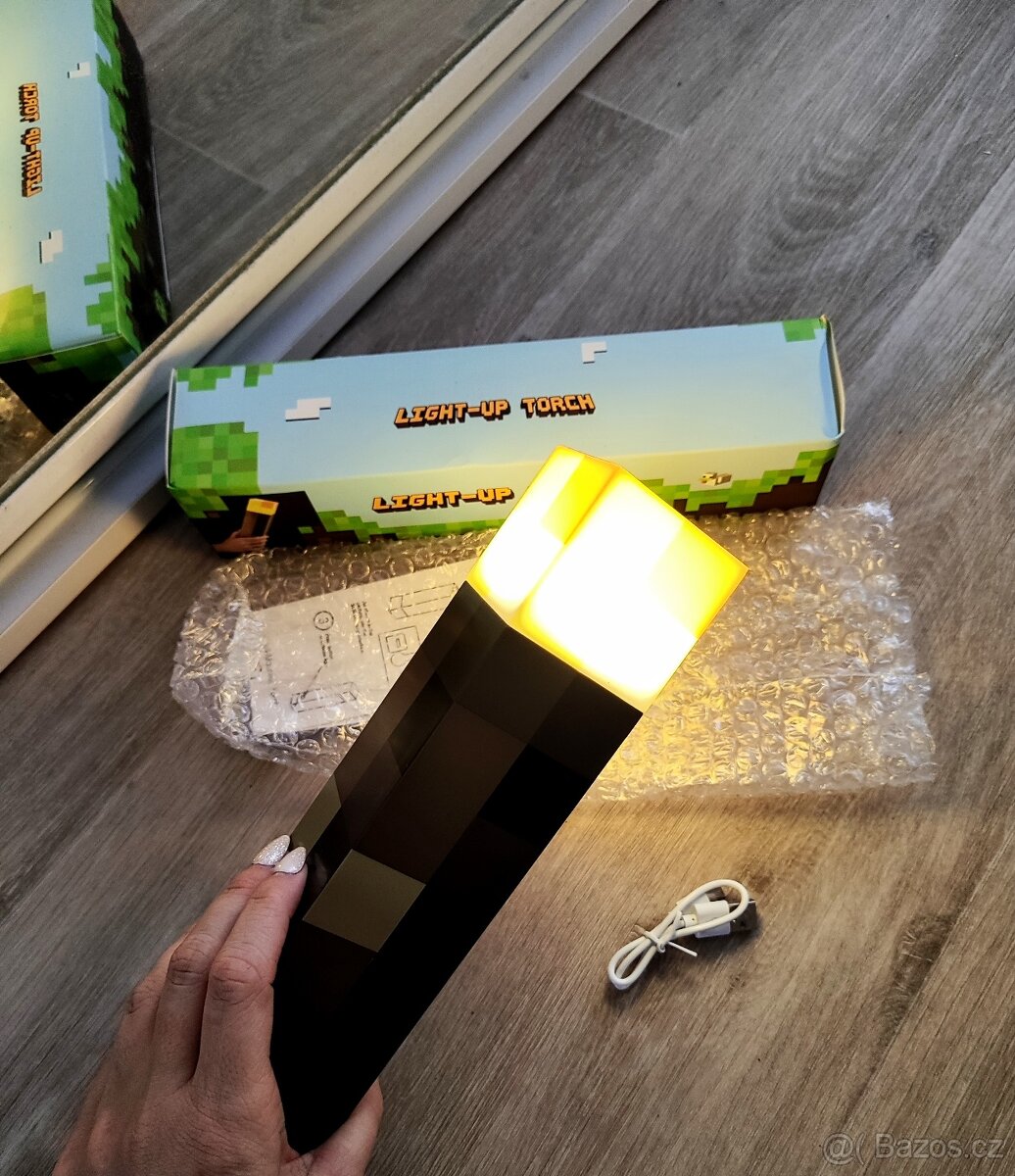 Minecraft světlo, lampa, lampička, torch