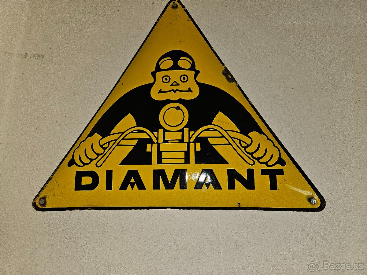 Smaltovaná cedule Diamant