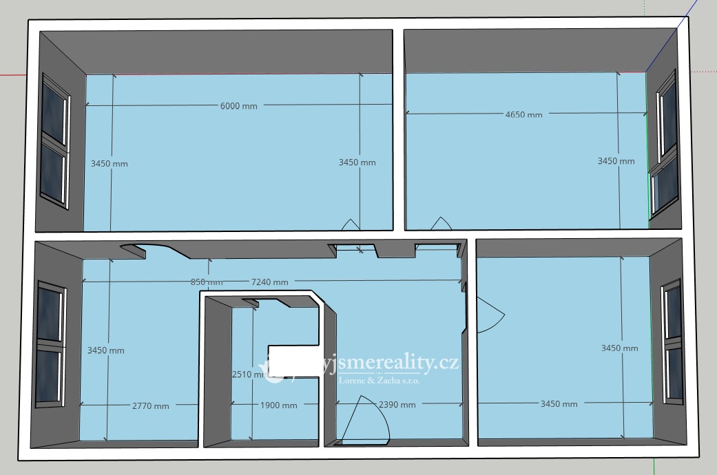 Pronájem byty 3+1, 73 m2 - Brno - Komín, ev.č. 00113