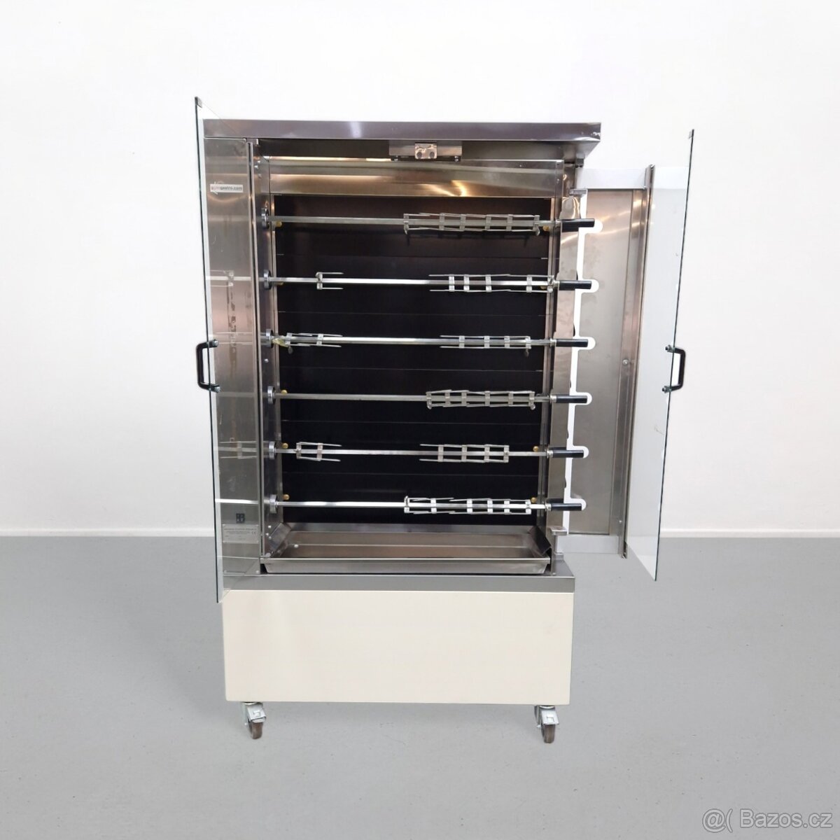 Sklokeramický elektrický gril PREMIUM -6 jehel pro 36 kuřat
