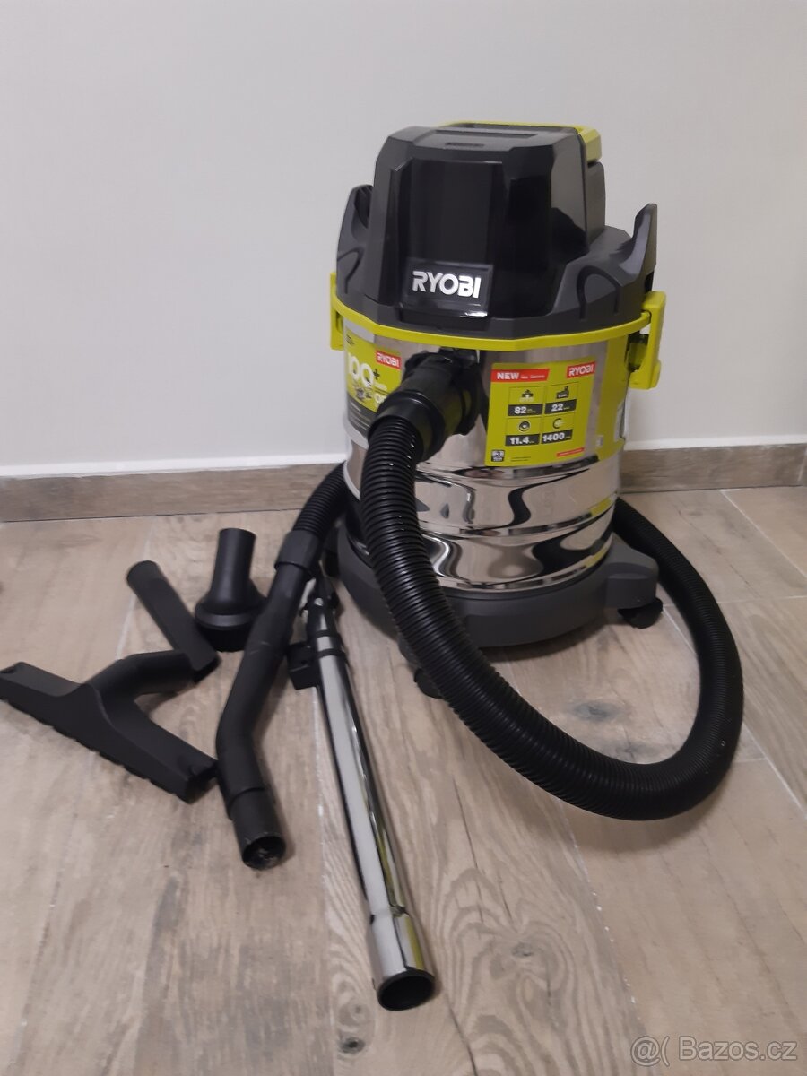 Akumulátorový vysavač na suché a mokré čištění - RYOBI R18WD