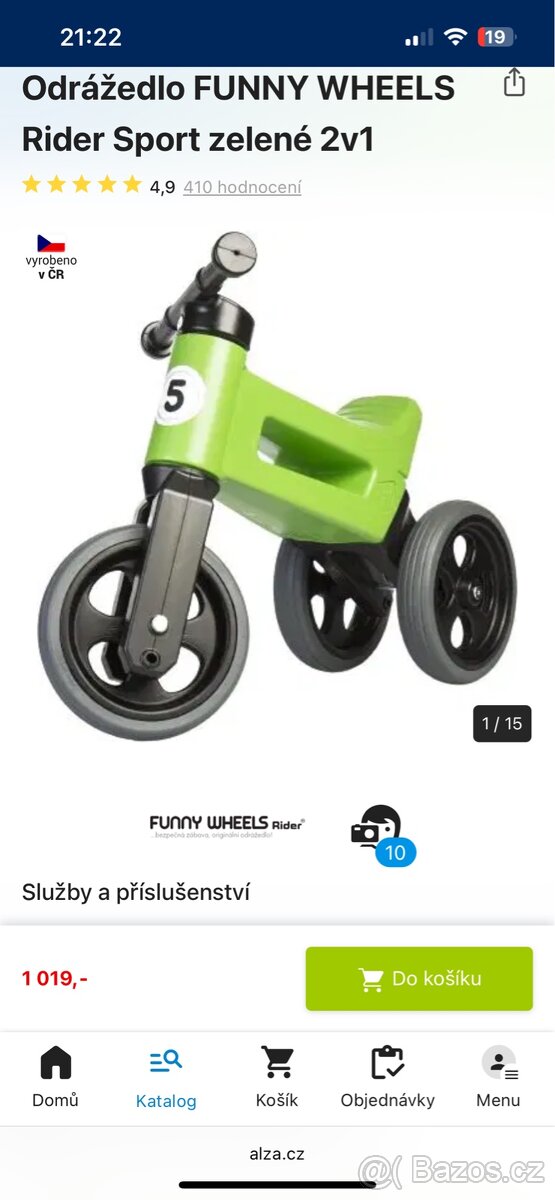 Odrážedlo FUNNY WHEELS Rider Sport 2v1