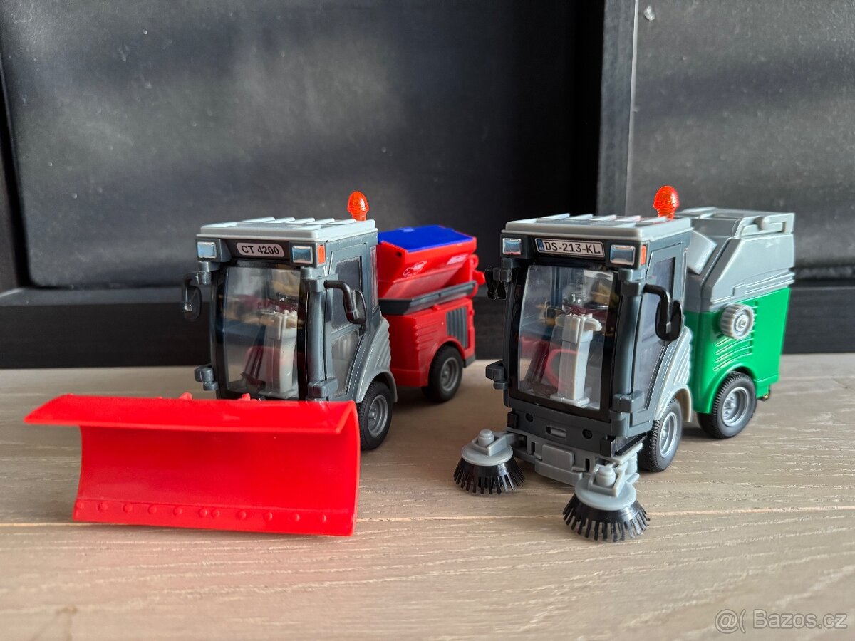 Dickie toys - Auto s pluhem a čisticí auto