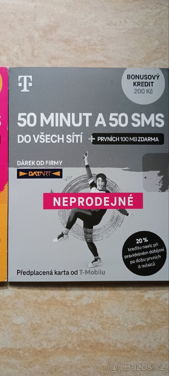 Předplacená karta T mobile 2ks