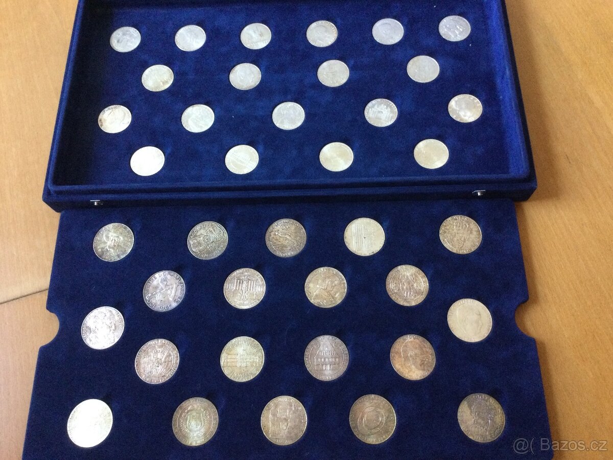 Kompletní stříbrná sada Rakouska v originál boxu