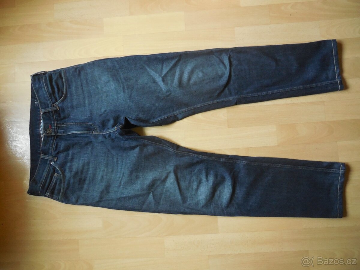 pánské Tommy Hilfiger tm.modré rifle rovné,zip 34/31 L p.88