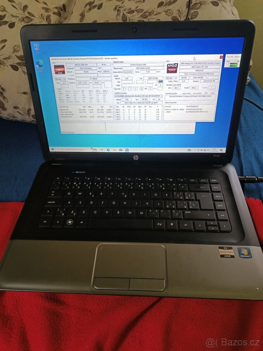 HP 655 – AMD E2-1800 / 4 GB RAM / 320 GB HDD – funkční
