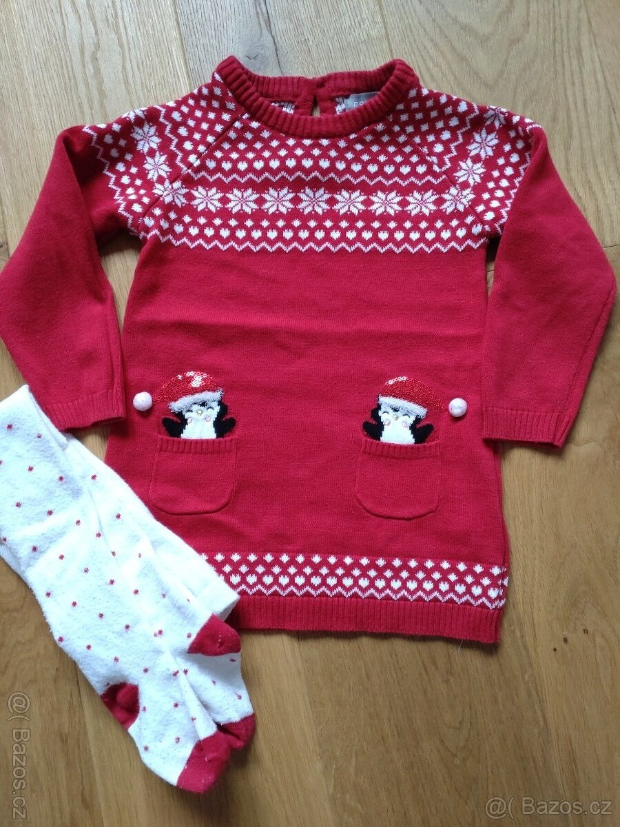 Pletené šatičky - vánoční tučnáci (86)