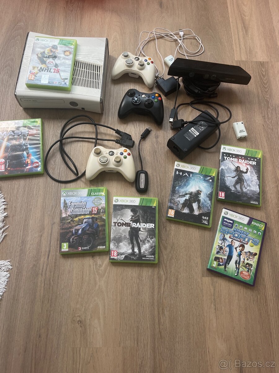 Xbox 360+ příslušenství a hry