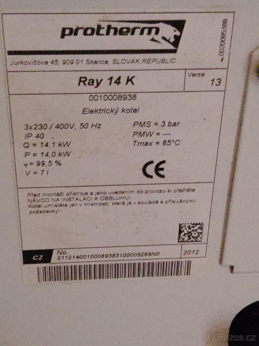 Prodam eletricky 7lit.kotel PROTHERM