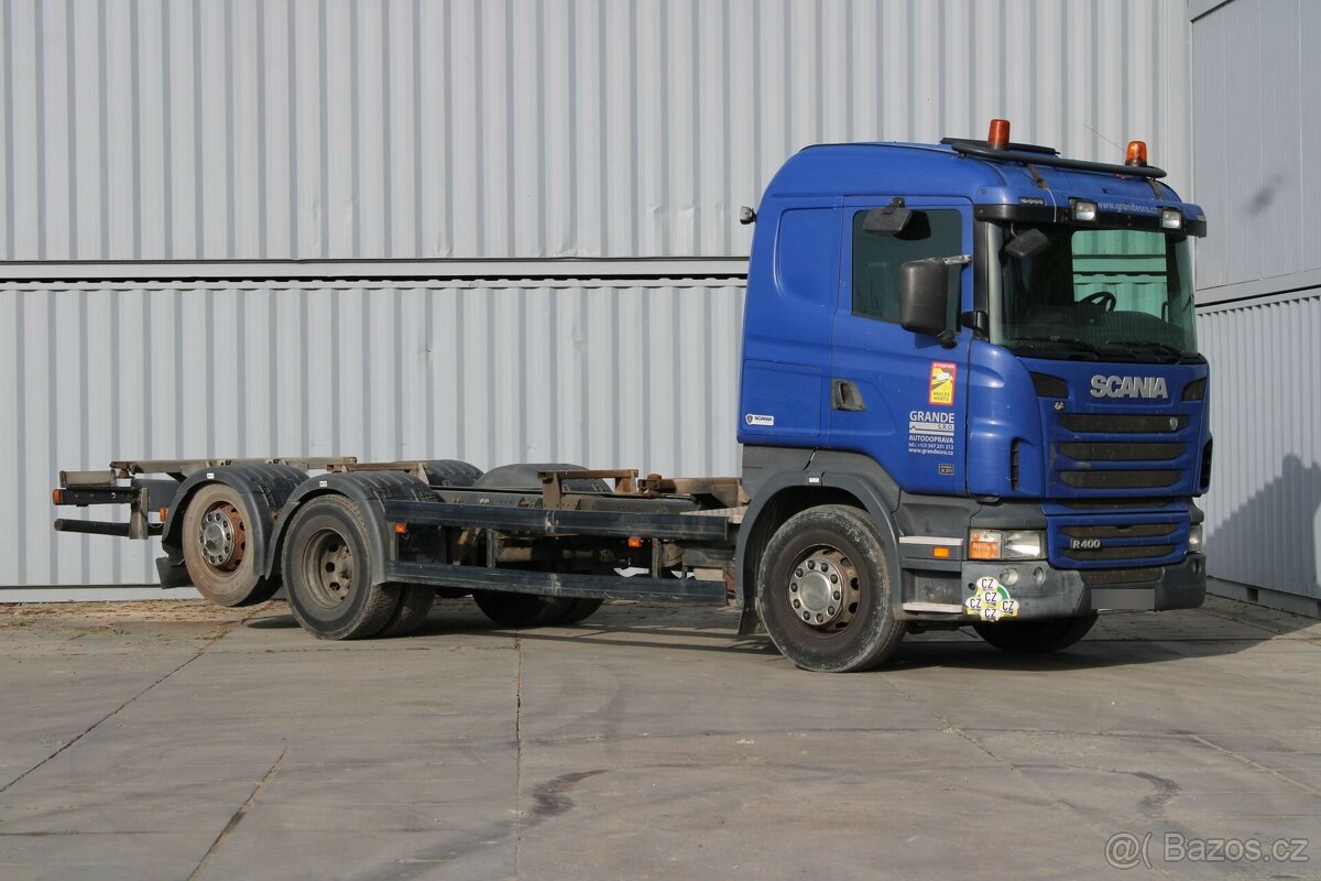 SCANIA R400 LB 6x2,NOSIČ KONTEJNERŮ BDF,  RETARDER, KAMERA, 