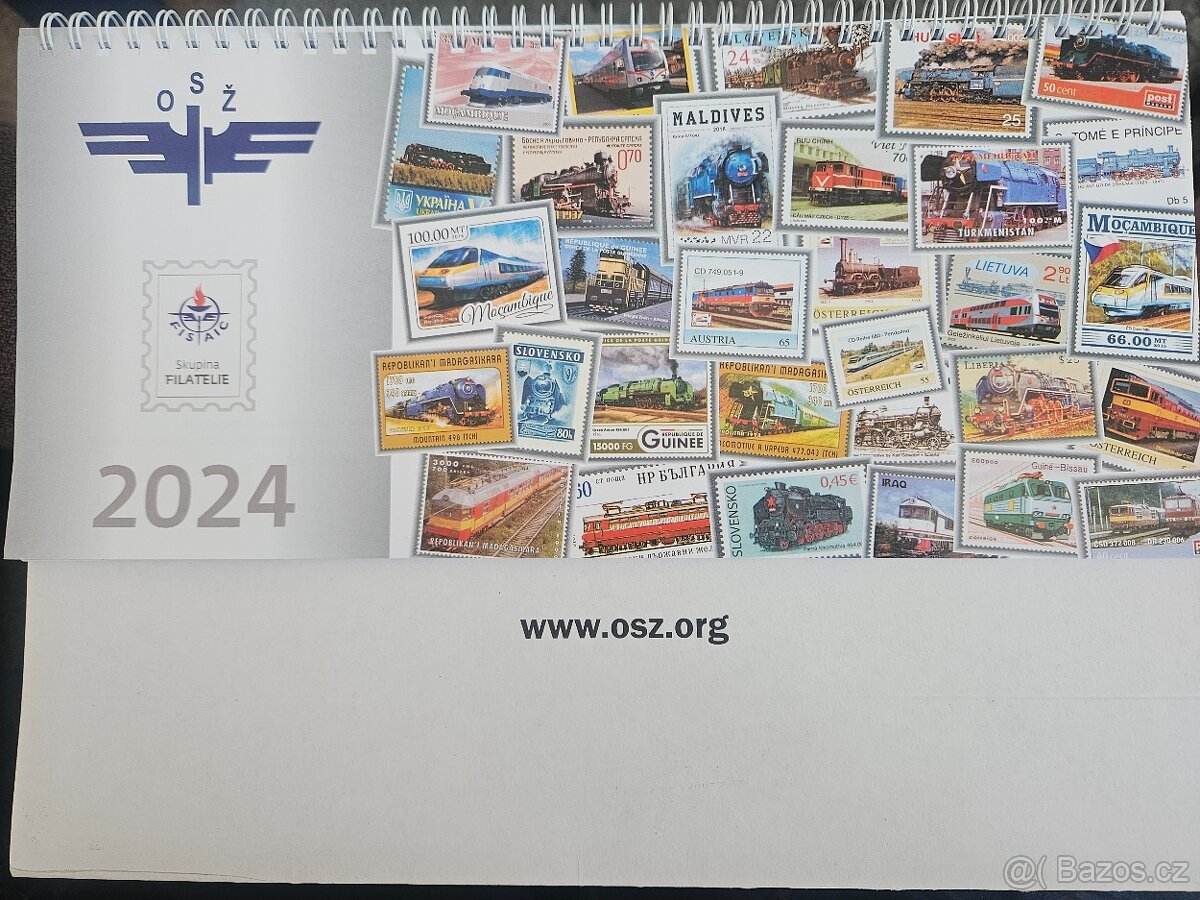 Zeleznicni kalendar OSZ pro rok 2024