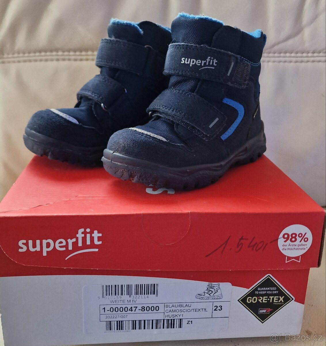 Sněhule Superfit Husky1 1-000047-8000 M Blau/Blau vel. 23