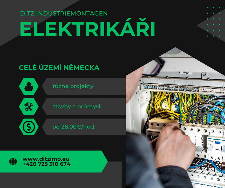 Stabilní práce pro elektrikáře v Německu