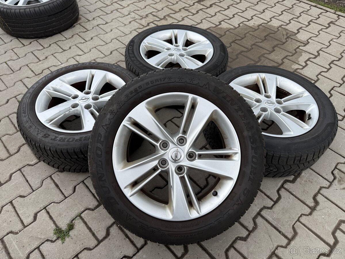4x al kola 5x115 17 + pneu zimní 225/55 R17