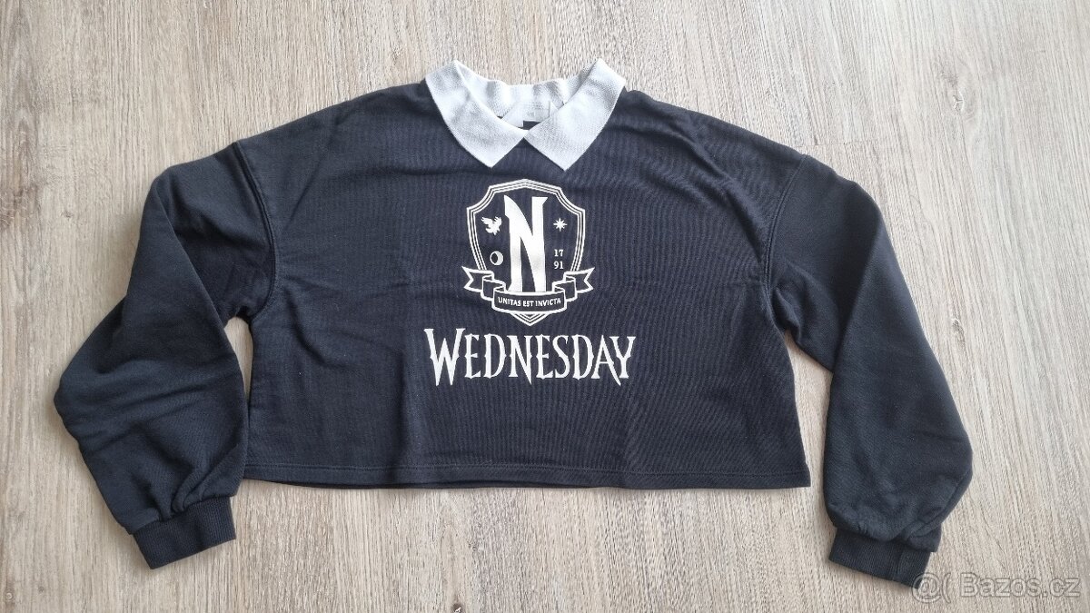 Crop top mikina Wednesday vel. 146/152
