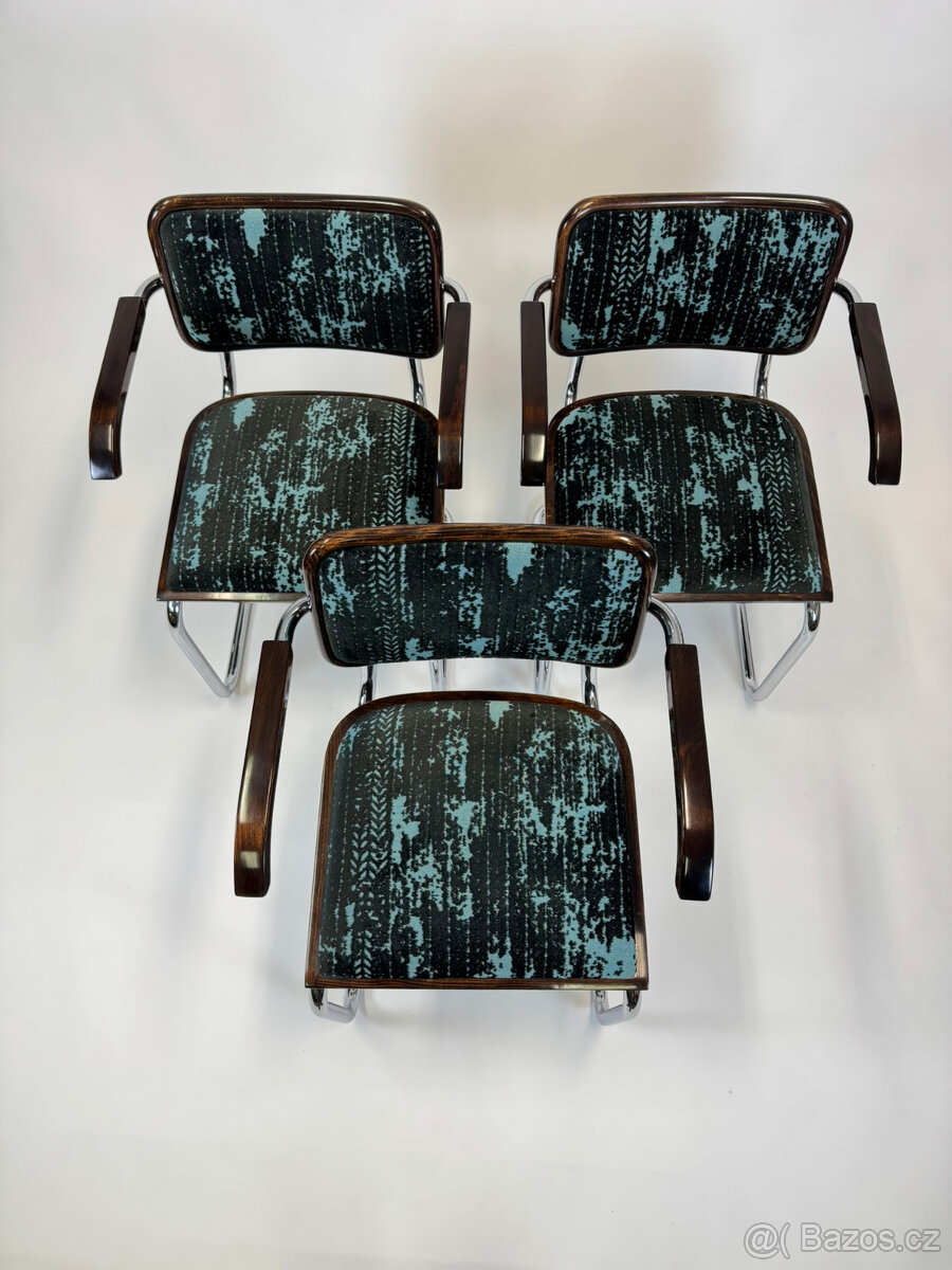 Luxusní křesla B64, Marcel Breuer, renovace, šelak