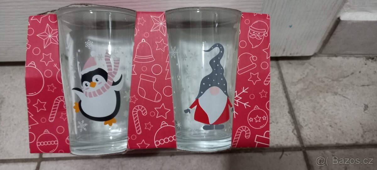 Sada vánočních skleniček
