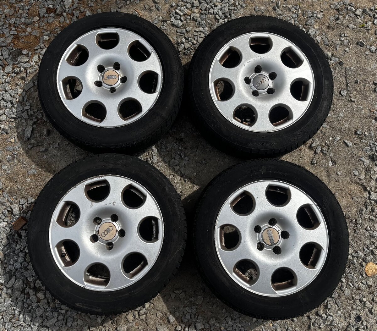 Alu kola audi 5x112 r16 205/55/16 zimní pneu