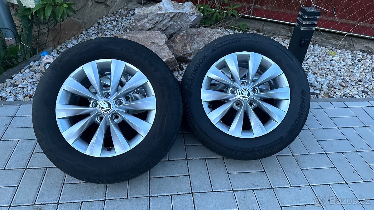 Letní alu sada originál Škoda Karoq 5x112 6Jx16 ET43