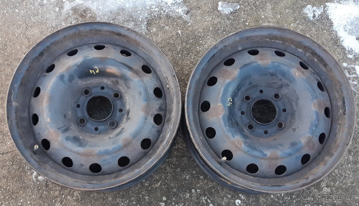 Citroen C4 2x plechový disk 15