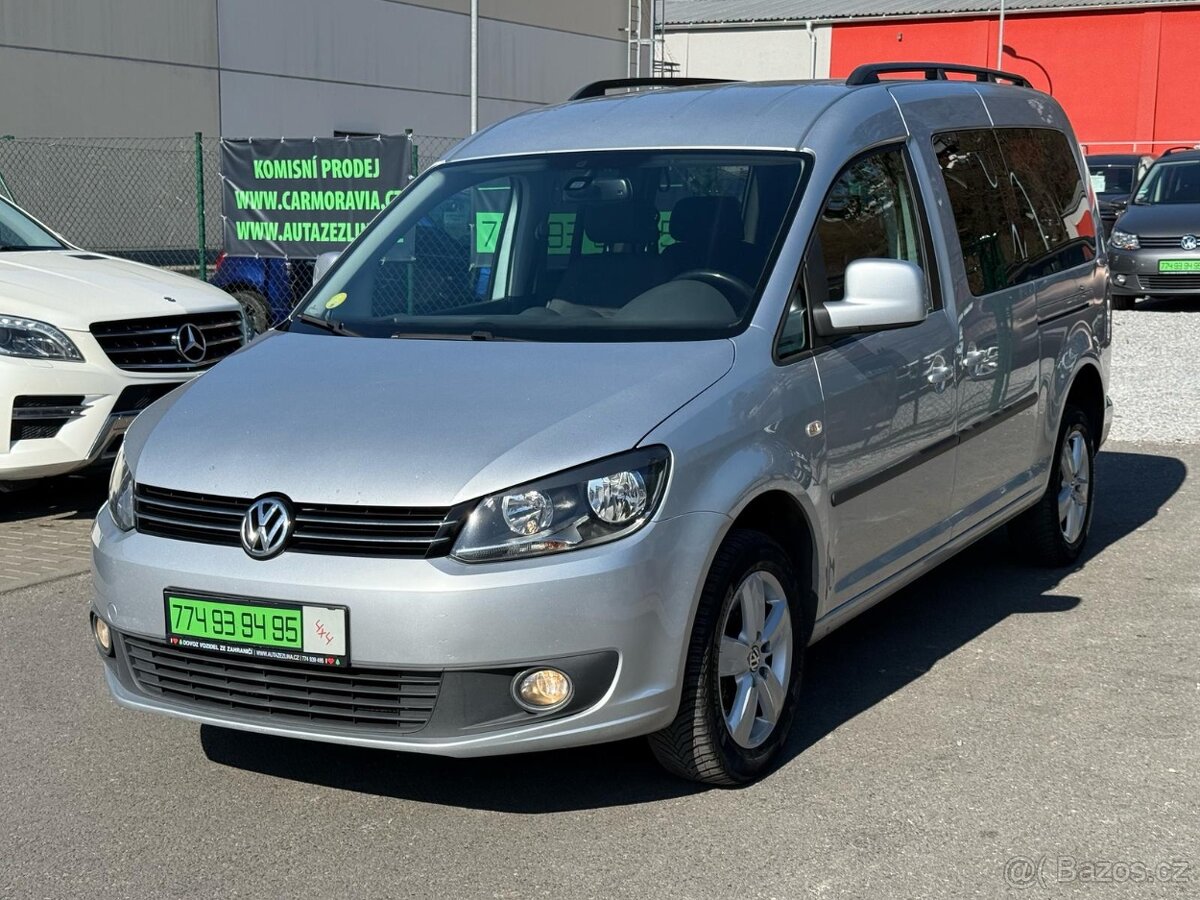 ►VW CADDY MAXI 2,0 TDI 4x4 - 7 MÍST, PARK. SENZORY, TAŽNÉ ◄