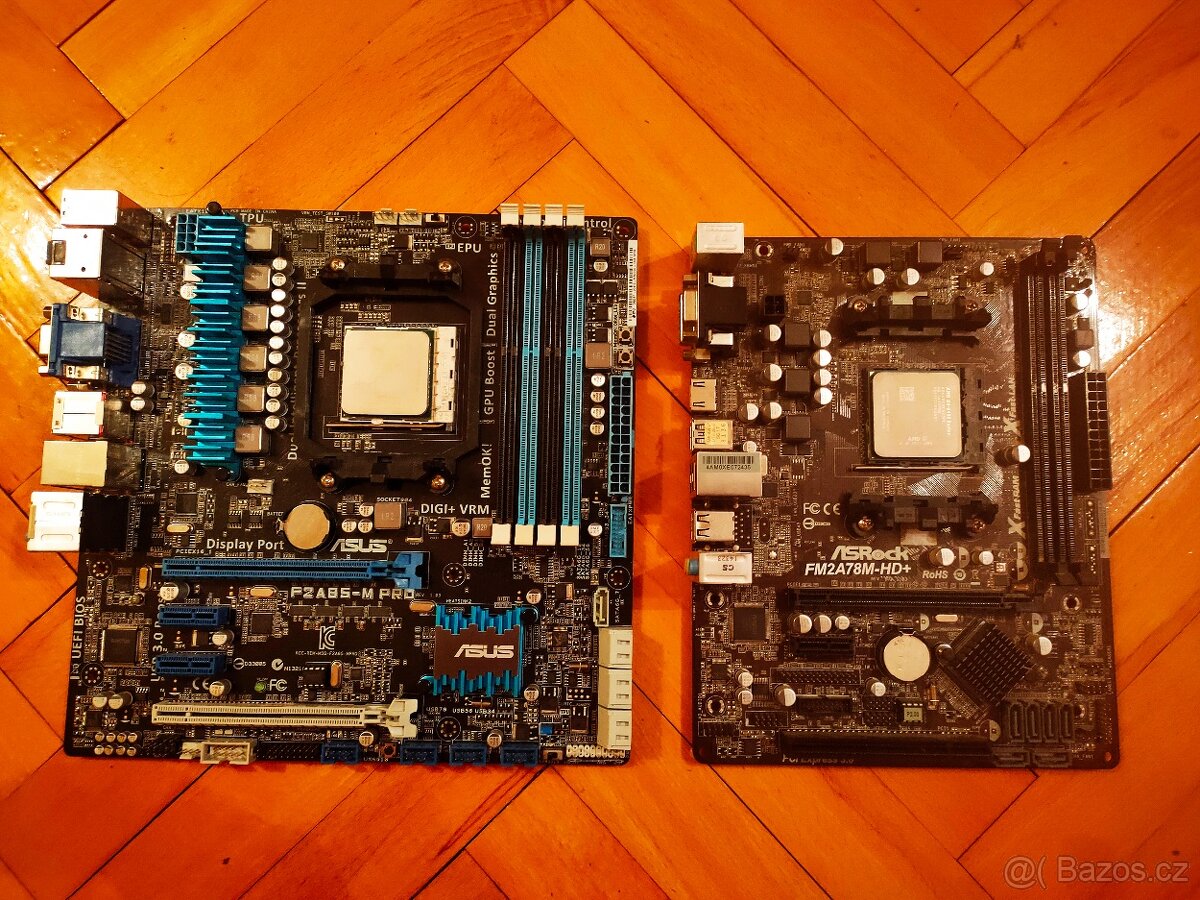 2x základní deska ASUS a ASROCK s CPU A6-6400 3.9 GHz