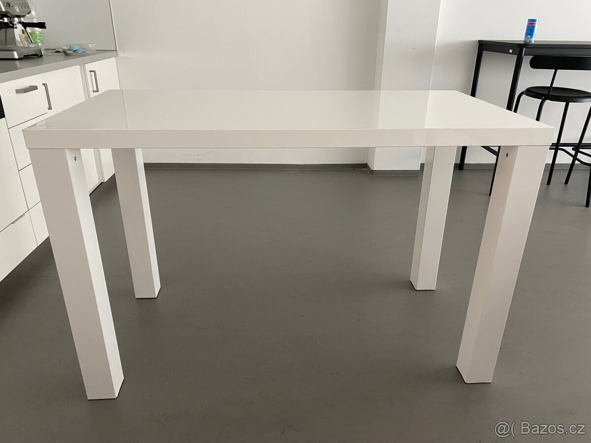 Bílý barový stůl - 140 × 70 x 90