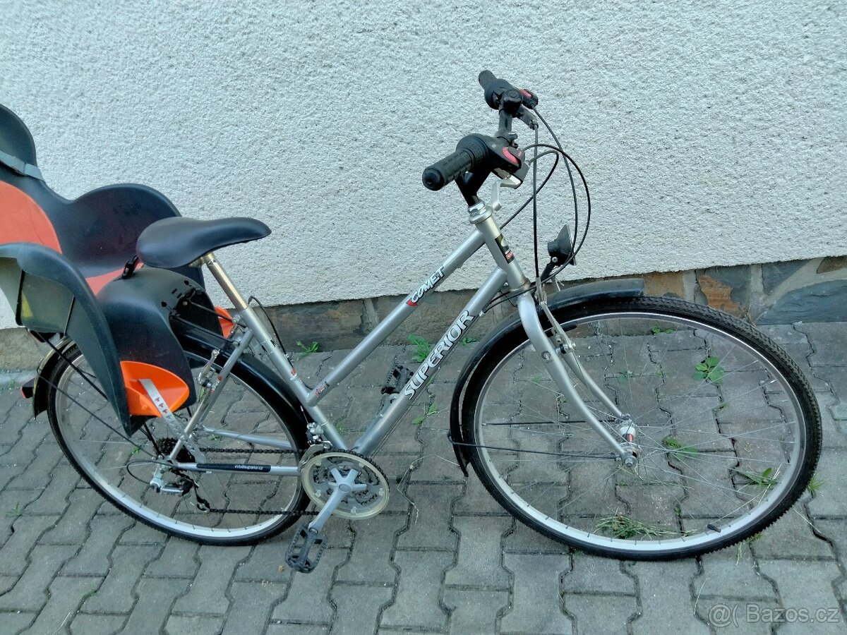 Dámské kolo s dětskou sedačkou