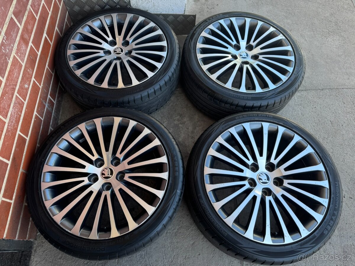 Alu 18" 5x112 škoda SIRIUS BI-colour SUP2 , pneu 90%