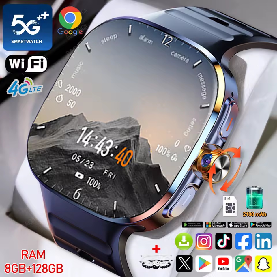 Nové SmartWatch Android WiFi 5G 8GB/128GB NFC GPS AMOLED CZ