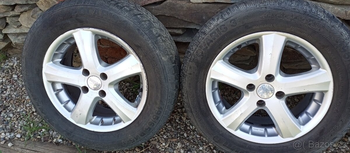 Prodám alu kola 6,5J×15H2 ET37 zimní pneu