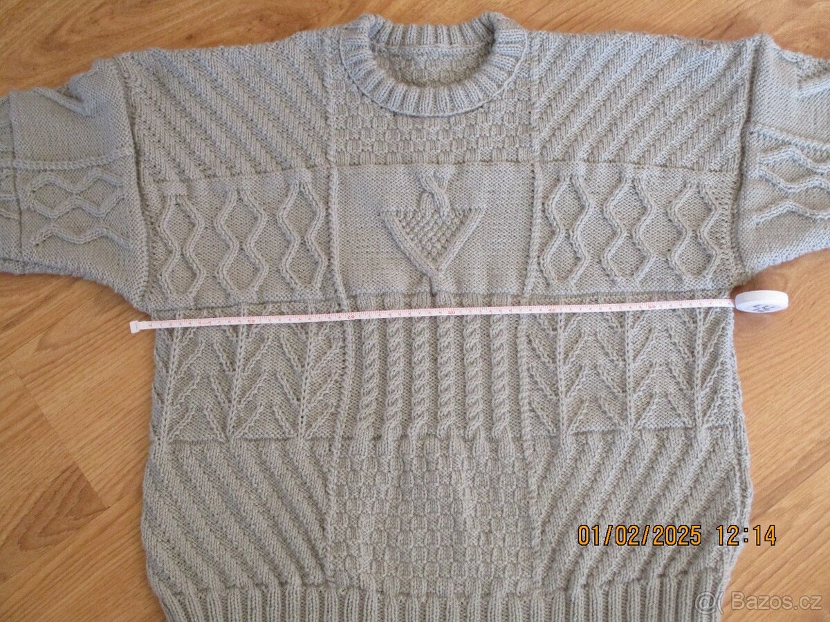 Pánský ručně pletený svetr