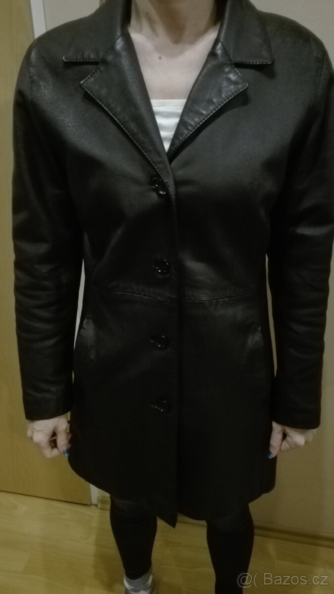 Kožený kabát/bunda vel 38 dámský