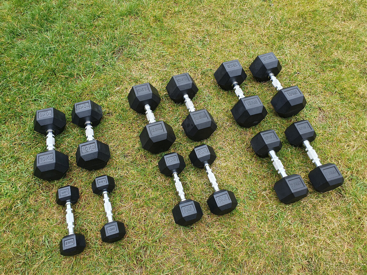 jednoručky činky - HEXA sada 105kg
