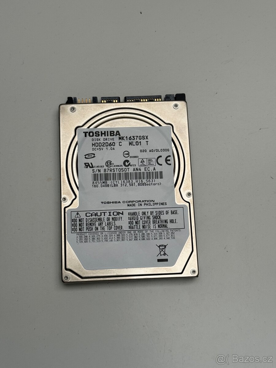 HDD Hard disk Toshiba 160GB sata