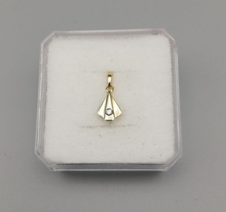 Zlatý přívěsek se zirkonem 0,30g, 14 kt, 585/1000